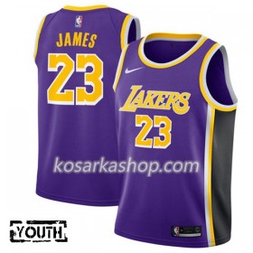 Dres Los Angeles Lakers Lebron James 23 Nike 2018-19 Ljubičasta Swingman - Dječji